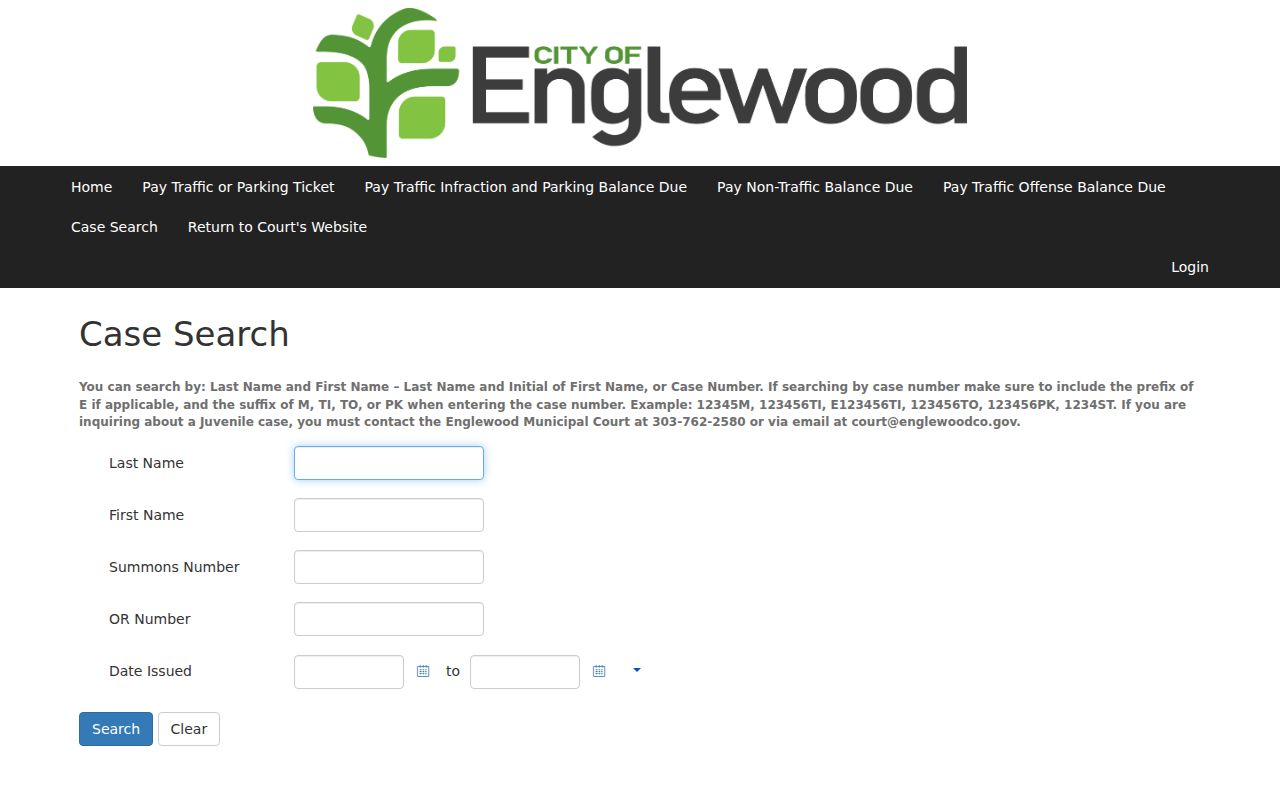 Englewood resident lookup reference to Englewood Municipal Court search